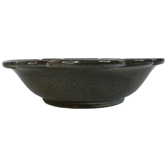 Frankoma Plainsman Green Cereal Bowl Prairie Scalloped Edge Vintage Blue 30B - Picture 7 of 10